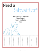 Babysitter Flyer
