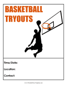 Basketball Tryouts Flyer
