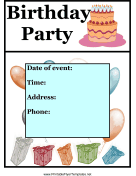 Birthday Party Flyer Color