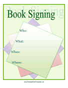 Book Signing Flyer
