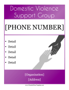 Domestic Violence Support Flyer