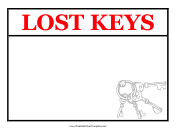 Lost Keys Flyer