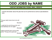 Odd Jobs Flyer