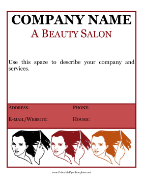 Beauty Salon Flyer Printable Template