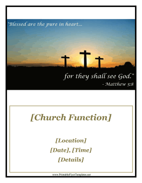 Church Function Flyer Printable Template