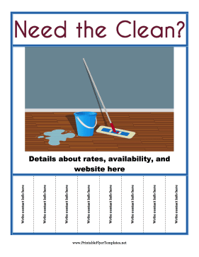 Cleaning Service Flyer Printable Template