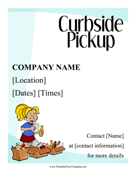 Curbside Pickup Flyer Printable Template
