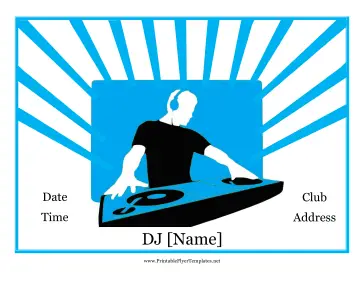 DJ Flyer Printable Template