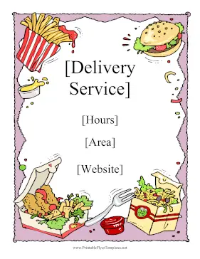 Delivery App Printable Template