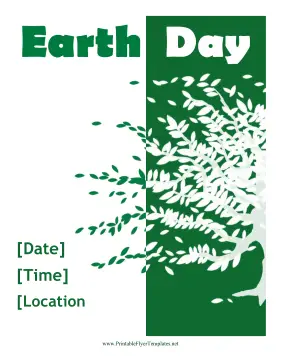 Earth Day Flyer Printable Template