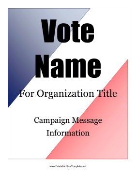 Election Flyer Printable Template