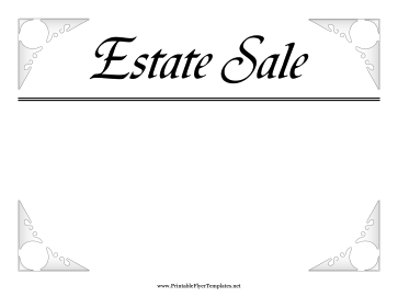 Estate Sale Flyer-2 Printable Template
