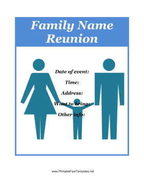 Flyer For Family Reunion Printable Template