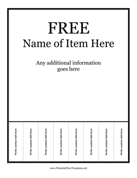 Free Flyer Printable Template