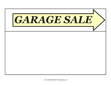 Garage Sale Flyer Right Printable Template
