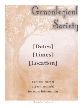 Genealogical Society Printable Template