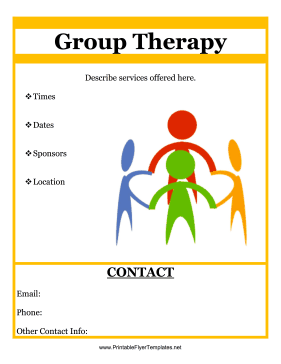 Group Therapy Flyer Printable Template