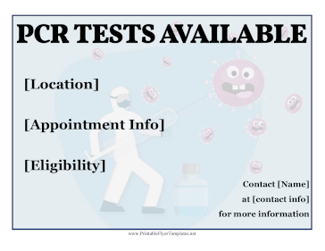 PCR Tests Available Printable Template