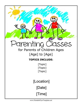 Parenting Classes Flyer Printable Template