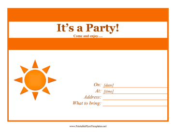 Party Flyer Template Printable Template