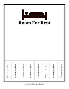 Room For Rent Flyer Printable Template