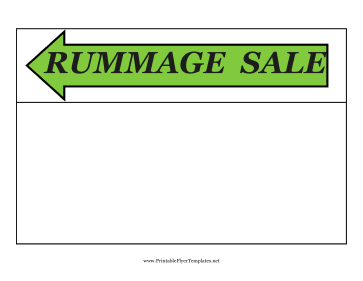Rummage Sale Flyer Left Printable Template