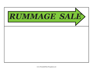 Rummage Sale Flyer Right Printable Template