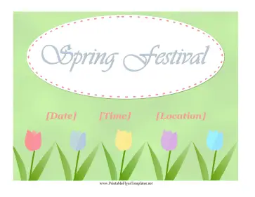 Spring Festival Flyer Printable Template