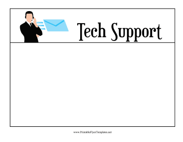 Tech Support Flyer Printable Template