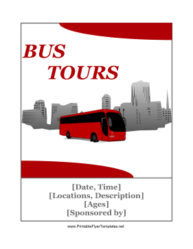 Tour Bus Flyer Printable Template