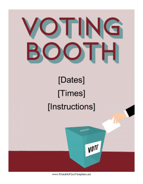 Voting Booth Flyer Printable Template