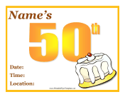 50th Birthday Party Flyer