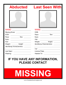 Abducted Person Flyer