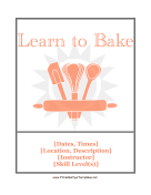 Baking Class Flyer