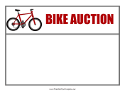 Bike Auction Flyer