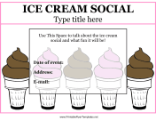 Flyer For Ice Cream Social