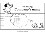Flyer For Pet Sitting