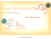 Flyer For Retirement Party