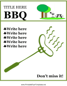 Flyer for BBQ