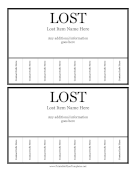 Lost Flyer 2 Per Page