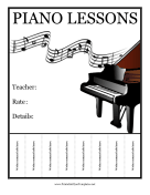 Piano Lessons Flyer