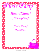 Purse Home Party Flyer