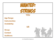 Strings Wanted Flyer