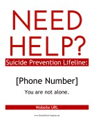 Suicide Prevention Flyer