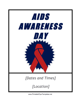 AIDS Awareness Flyer Printable Template