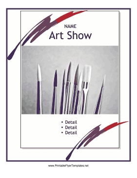 Art Show Flyer Printable Template