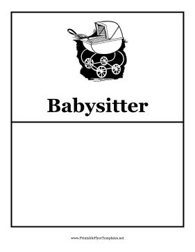 Baby Sitting Flyers Printable Template