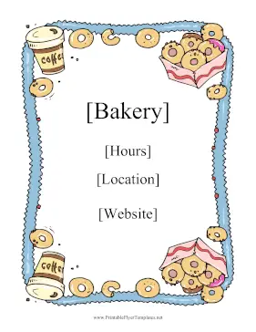 Bakery Printable Template