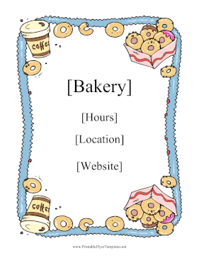 Bakery Printable Template