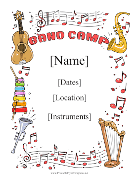 Band Camp Printable Template